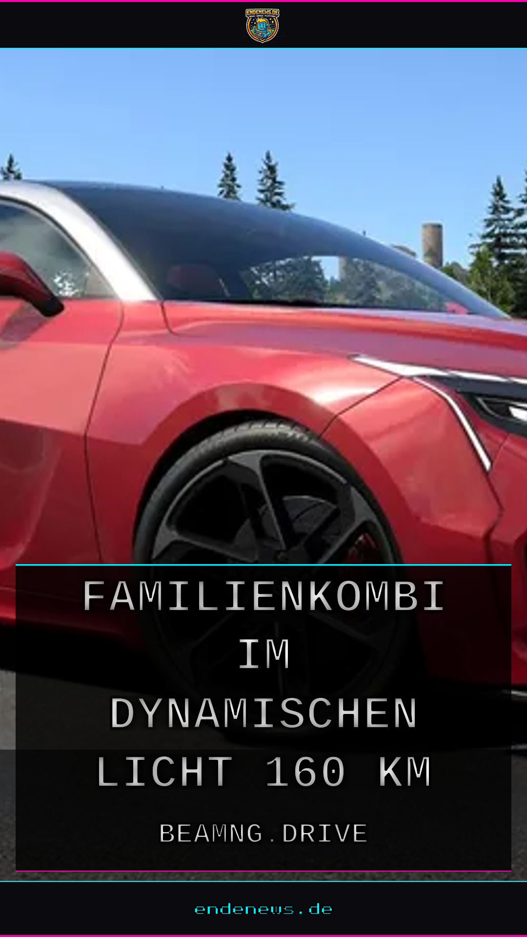 BeamNG.drive bekommt Grafik-Overhaul: Familienkombi im dynamischen Licht bei 160 km/h