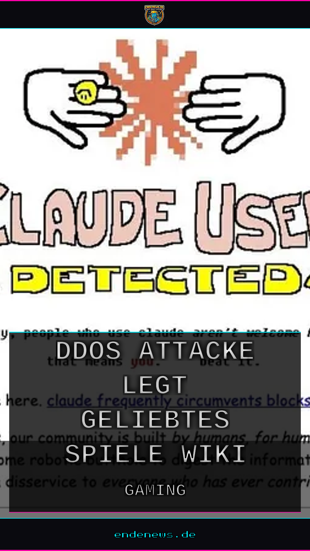 DDoS-Attacke legt geliebtes Spiele-Wiki lahm, nachdem KI-Moderator gebannt wurde