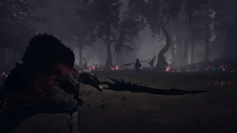 Dinoblade ist da: Ein Spinosaurus mit Cloud Strifes Buster Sword, jankig, übertrieben, großartig