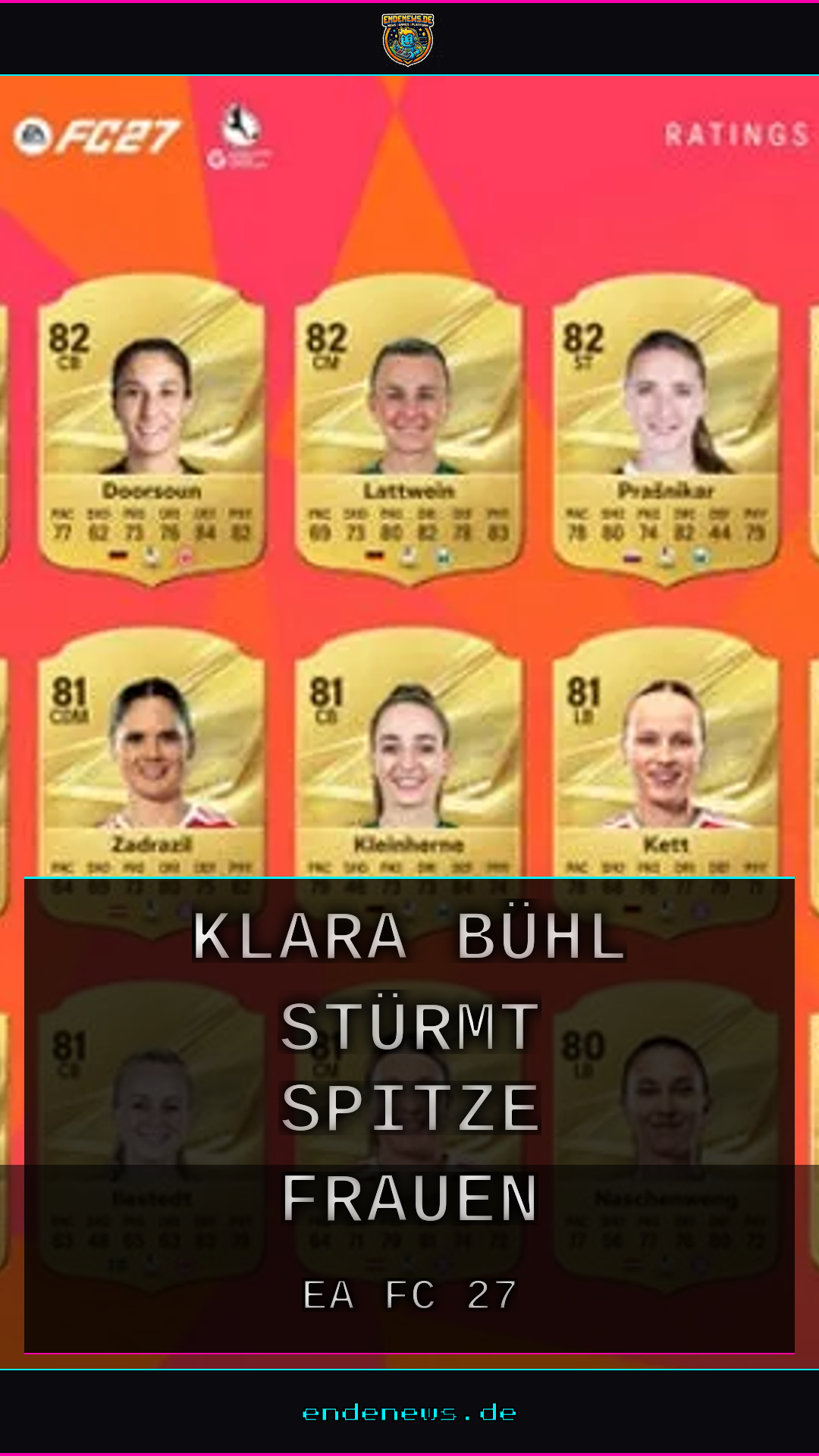 EA FC 27: Klara Bühl stürmt an die Spitze der Frauen-Bundesliga-Ratings