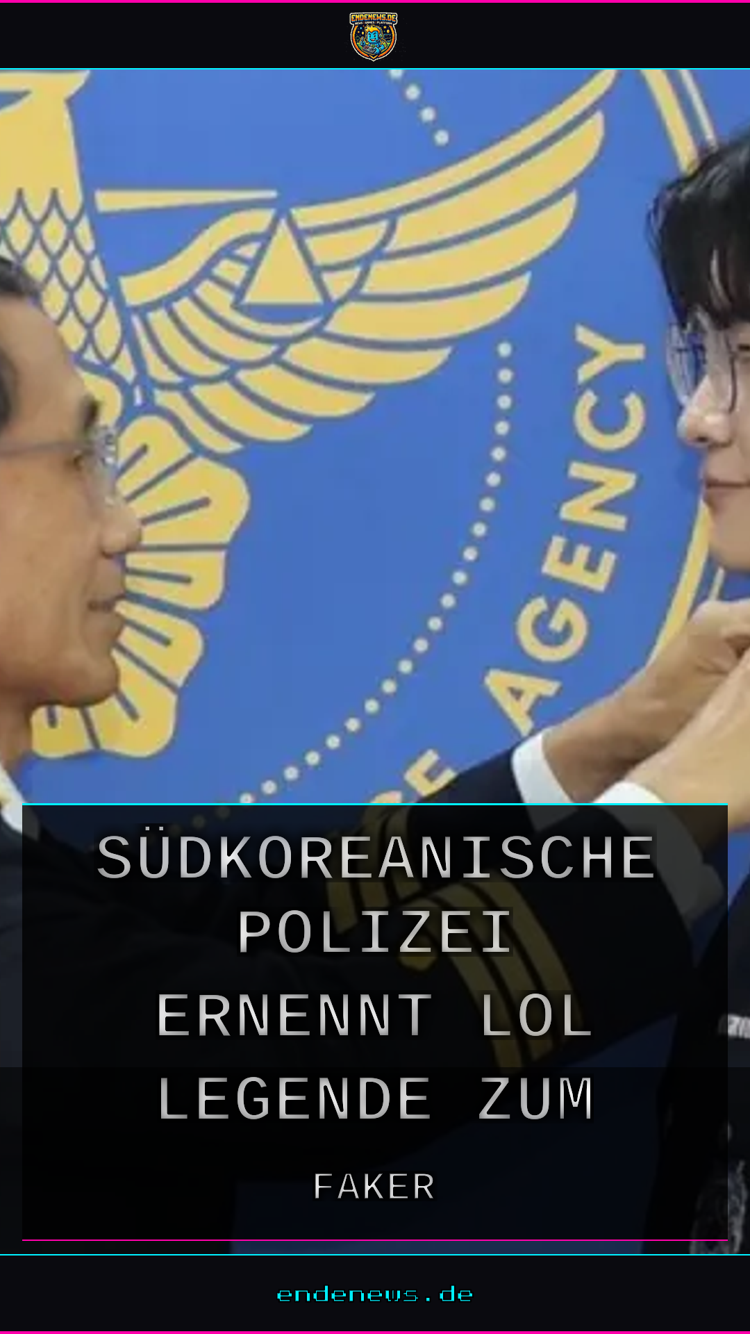 Faker wird Cyber-Glücksspiel-Botschafter: Südkoreanische Polizei ernennt LoL-Legende zum Ehrenpolizisten