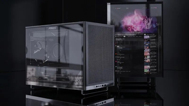 Gigabyte zeigt microATX-Gehäuse mit 16-Zoll-LCD, Hingucker für die LAN-Party