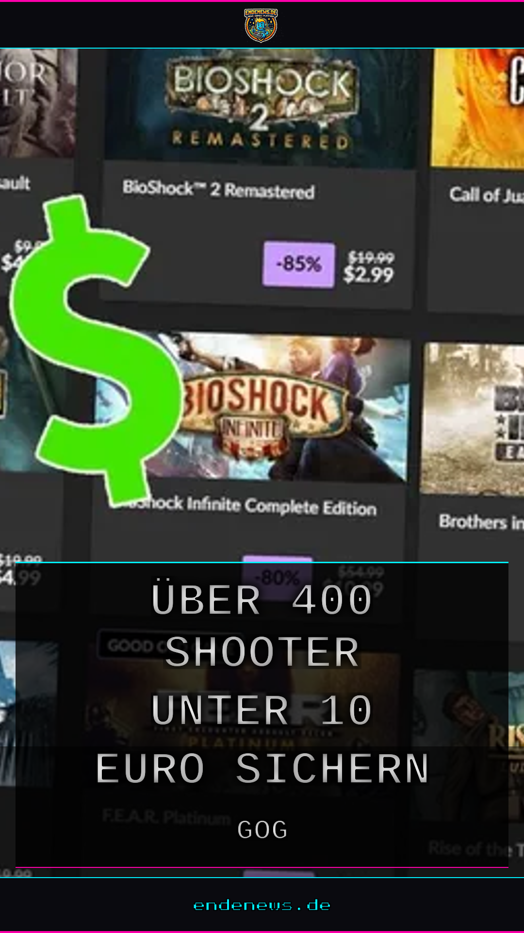 GOG-Sale: Über 400 Shooter für unter 10 Euro sichern