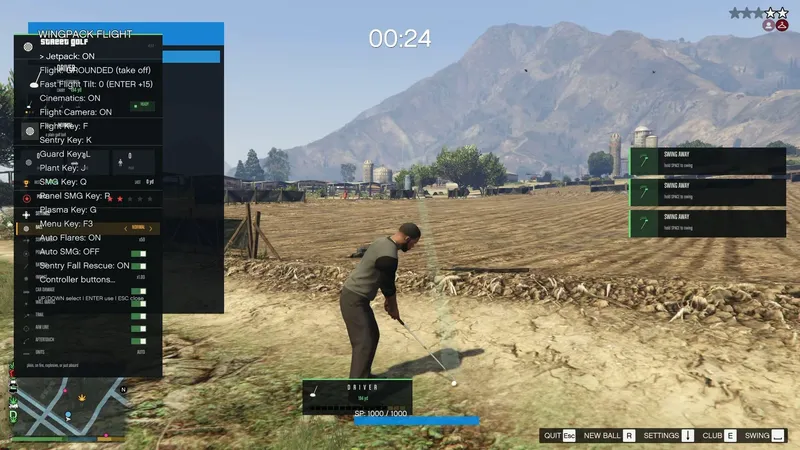 GTA 5 Mod-Chaos: Grasfarm scheitert am Golfschwung im Spiel