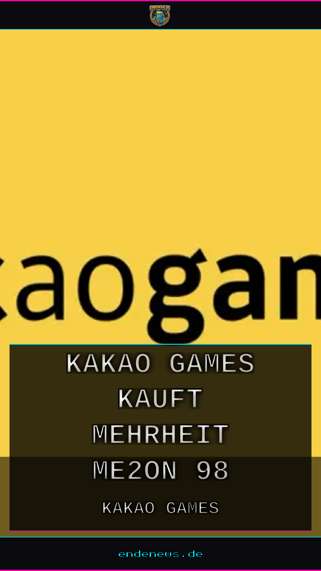 Kakao Games kauft Mehrheit an ME2ON für 98 Milliarden Won