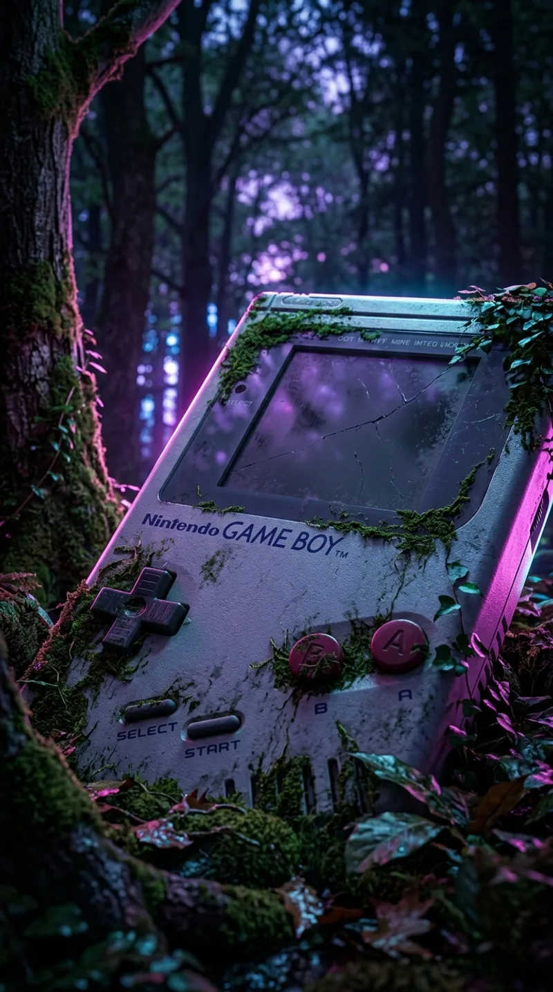 Monumentaler Game Boy im Wald entdeckt, ein vergessenes Nintendo-Relikt?
