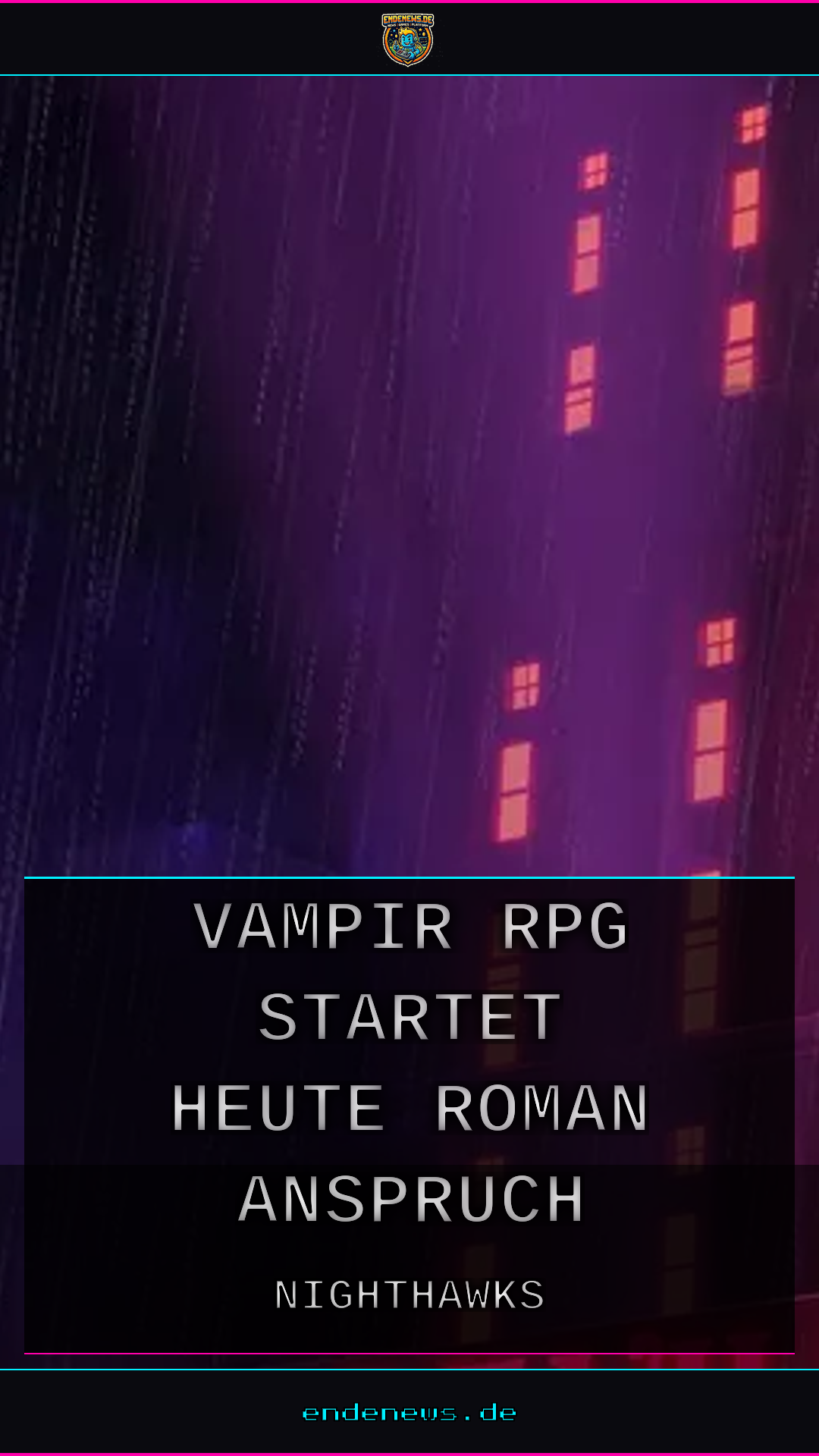 Nighthawks: Vampir-RPG startet heute mit Roman-Anspruch