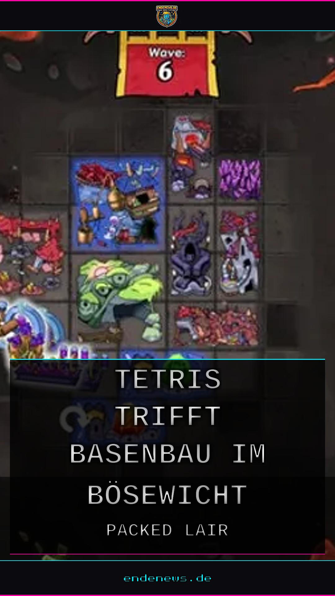 Packed Lair: Tetris trifft Basenbau im Bösewicht-Lager