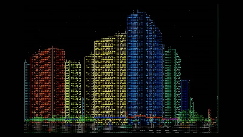 Punkte, Striche und Neon: Ein Einzelentwickler baut eine begehbare Cyberpunk-Stadt aus ASCII