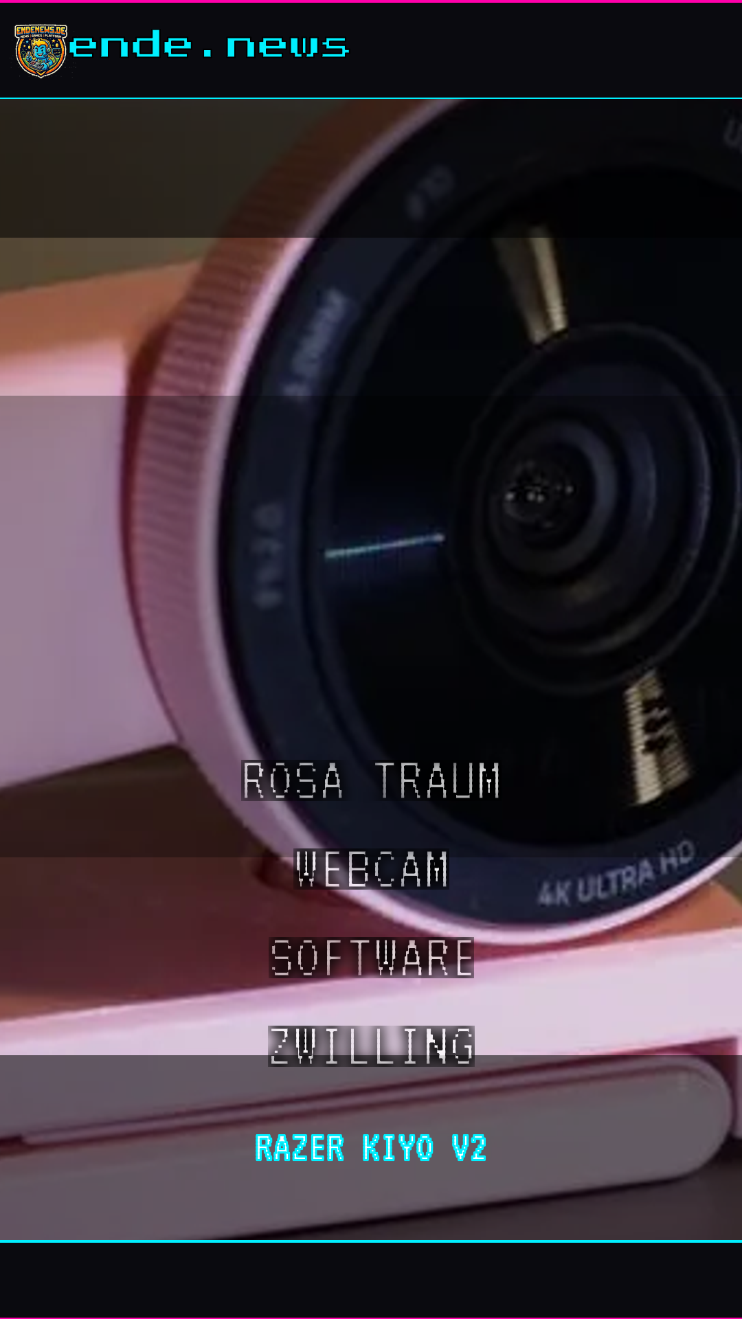 Razer Kiyo V2 im Test: Rosa Traum-Webcam mit Software-Zwilling