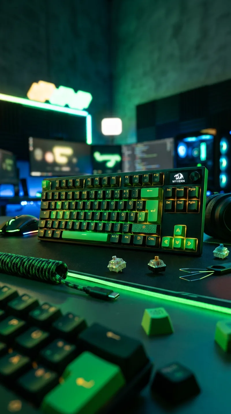 Redragon Wyvern K761 Pro im Test: Viel Tastatur für 80 Euro, Hot-Swap, Display, aber leere Akkus