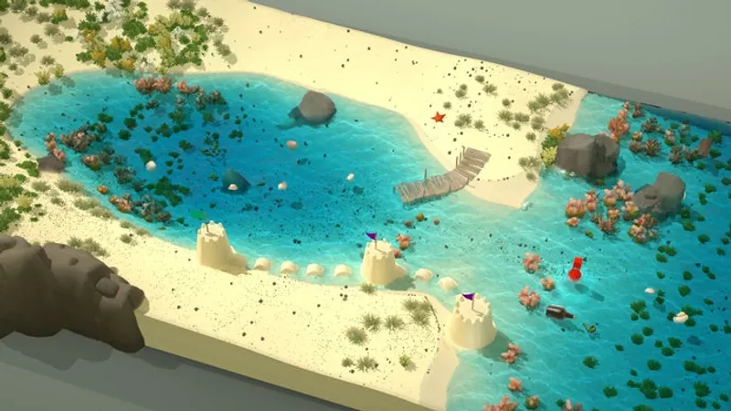 Sandcastle: Endlich Strandurlaub für Stadtmenschen, mit Physik-Sandkasten