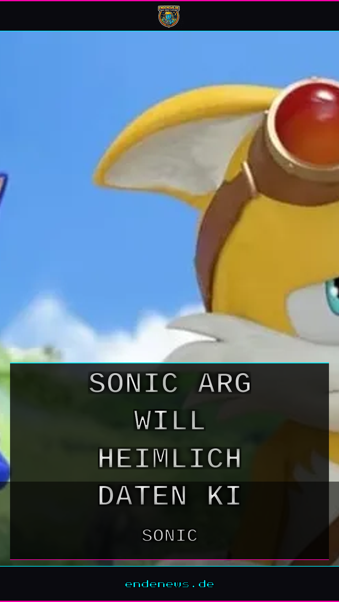 Sonic-ARG will heimlich Daten für KI-Training sammeln, Fans sind sauer
