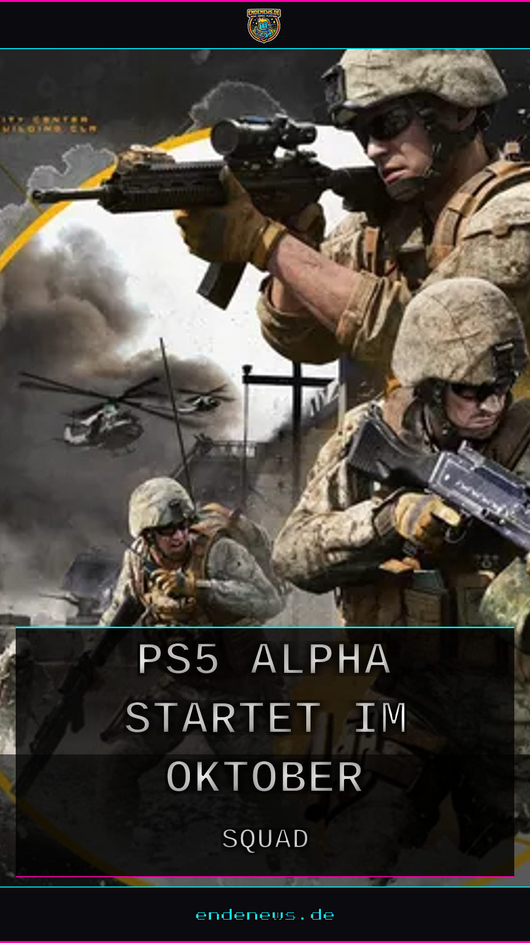 Squad kommt auf Konsolen: PS5-Alpha startet im Oktober
