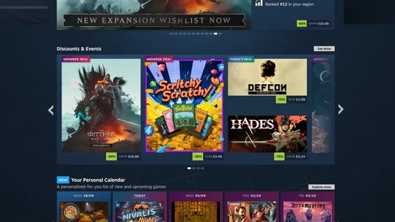 Steam ändert den Bereich für Rabatte und Events