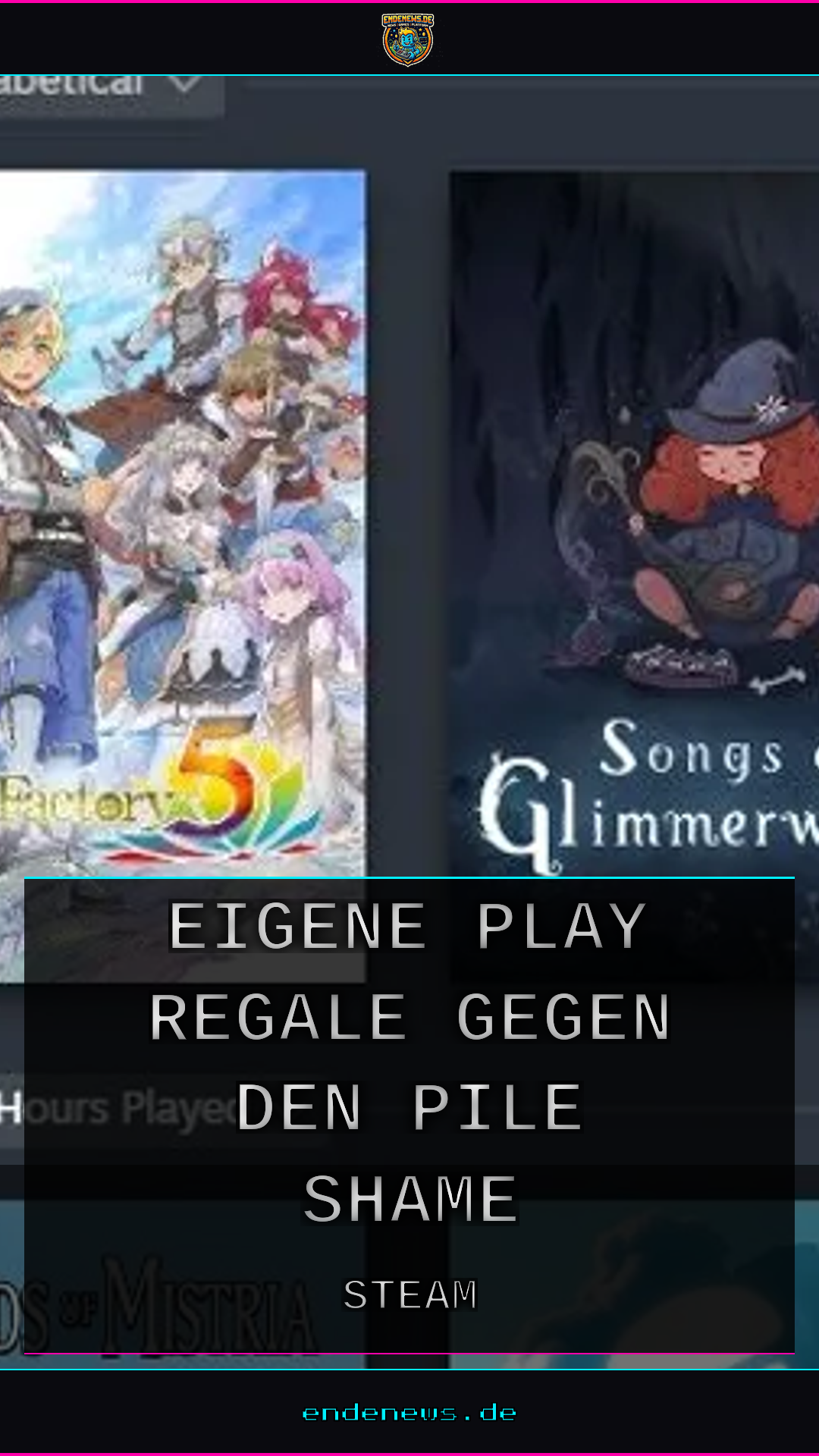 Steam: Eigene 'To Play'-Regale gegen den Pile of Shame