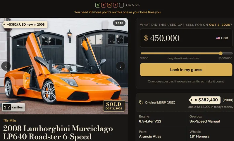 The Daily Lowball: Das tägliche Preisrätsel für Gebrauchtwagen