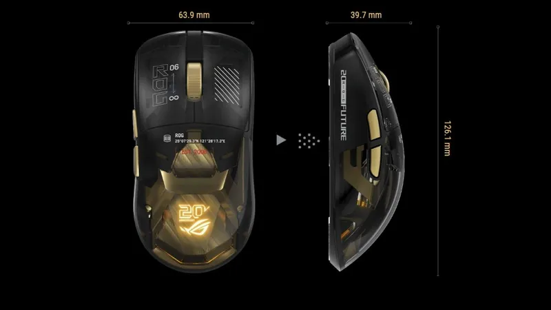 Vergoldete Luxus-Maus: Asus Harpe II mit 65K DPI und 82 Gramm, für wen?